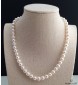 丸い 淡水パール ネックレス 40cm ホワイト 7mm~7.5mm  本真珠のテリ